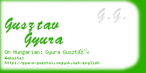 gusztav gyura business card